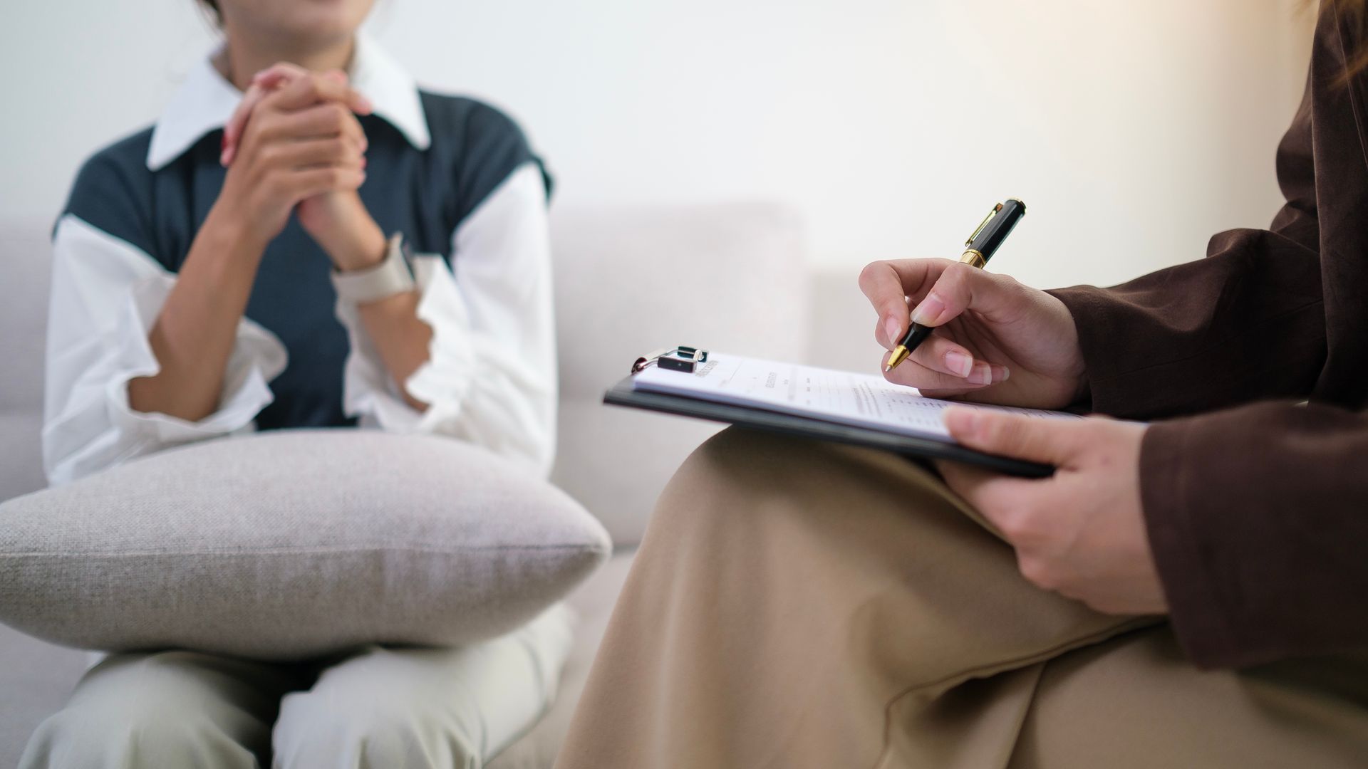 psychotherapist meeting with patient