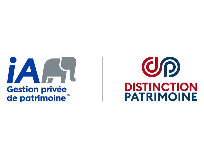 Deux logos pour une entreprise appelée iam et distinction patrimoine
