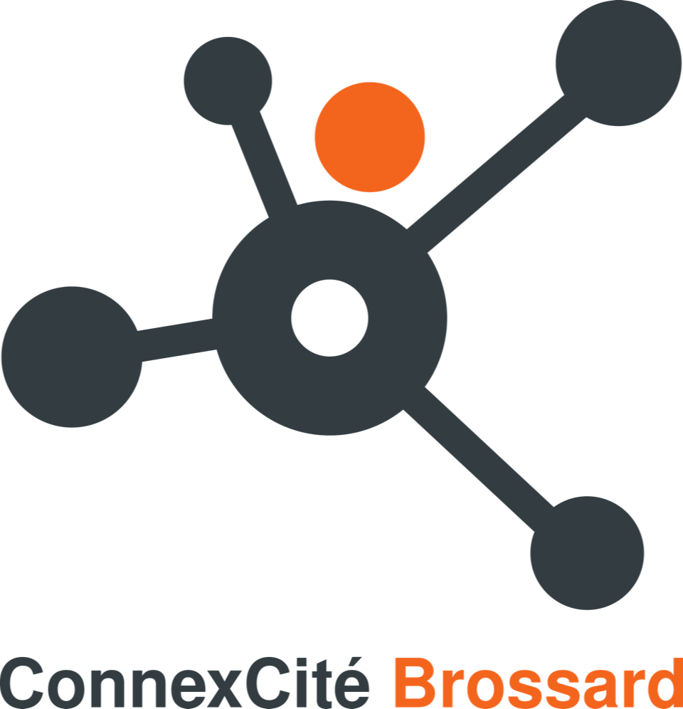 Un logo pour une entreprise appelée Connexion Brossard