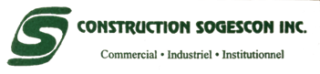 Le logo de construction sogescon inc. est vert et blanc