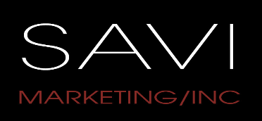 Un logo noir et blanc pour savi marketing inc