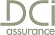 Un logo pour dci assurance est affiché sur un fond blanc.