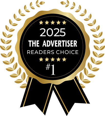 Gold and black award with laurel wreath: