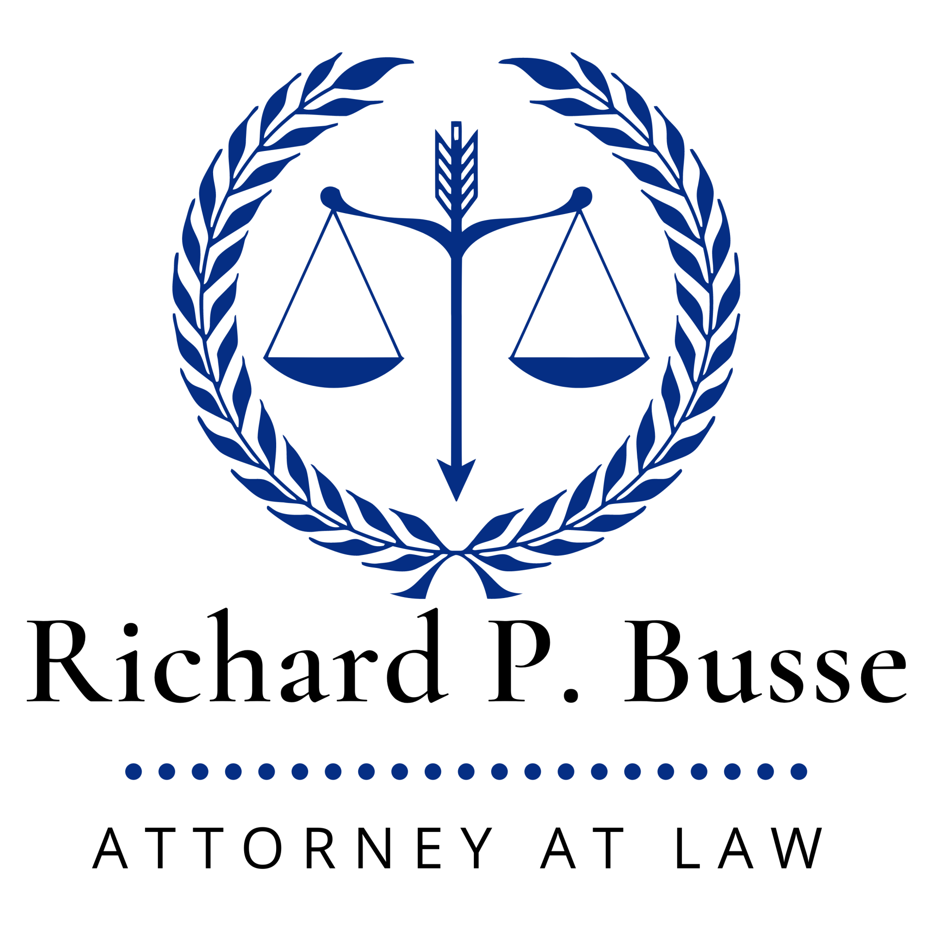 The logo for richard p. busse attorney at law