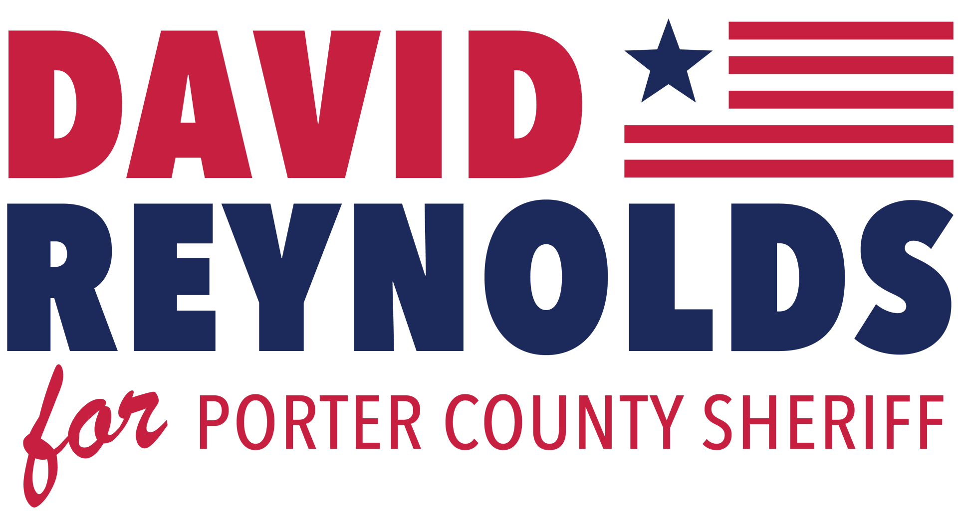 The logo for david reynolds for porter county sheriff