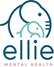 Logo: Teal outline of two elephants, one larger and one smaller, above the name 