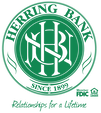 Herring Bank logo: green circular emblem with 