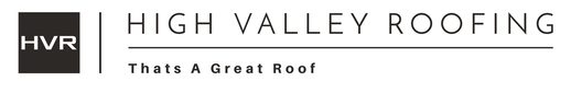 Logo for High Valley Roofing, featuring the initials 