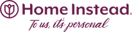 Home Instead logo: a stylized flower in a circle with the words 