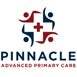 Logo for Pinnacle Advanced Primary Care: a medical cross with four stylized figures.
