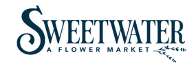 Sweetwater, a flower market logo in dark teal.