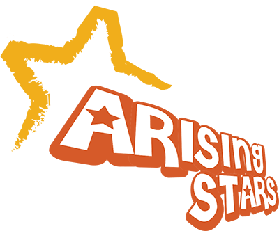 A logo for a company called rising stars