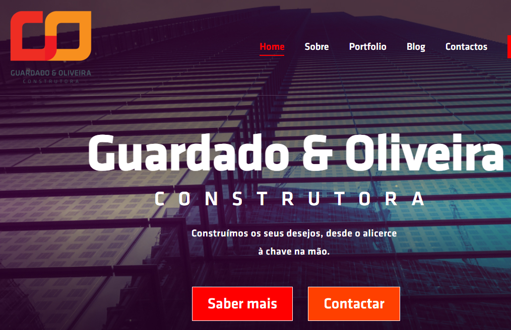 Homepage website Guardado e Oliveira