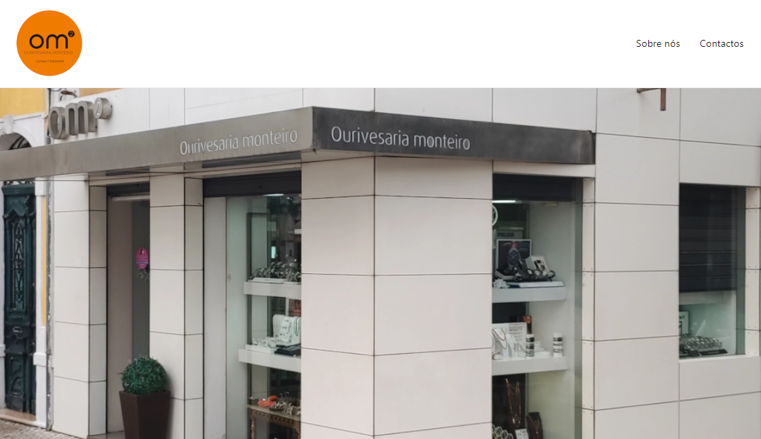 Homepage website Ourivesaria Monteiro