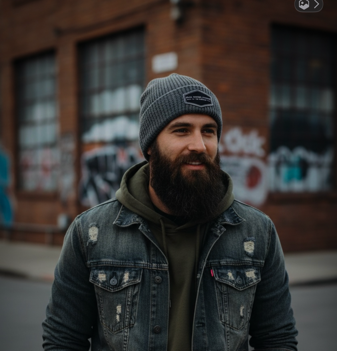 WAFFLE-KNIT BEANIE (GUNMETAL GRAY)