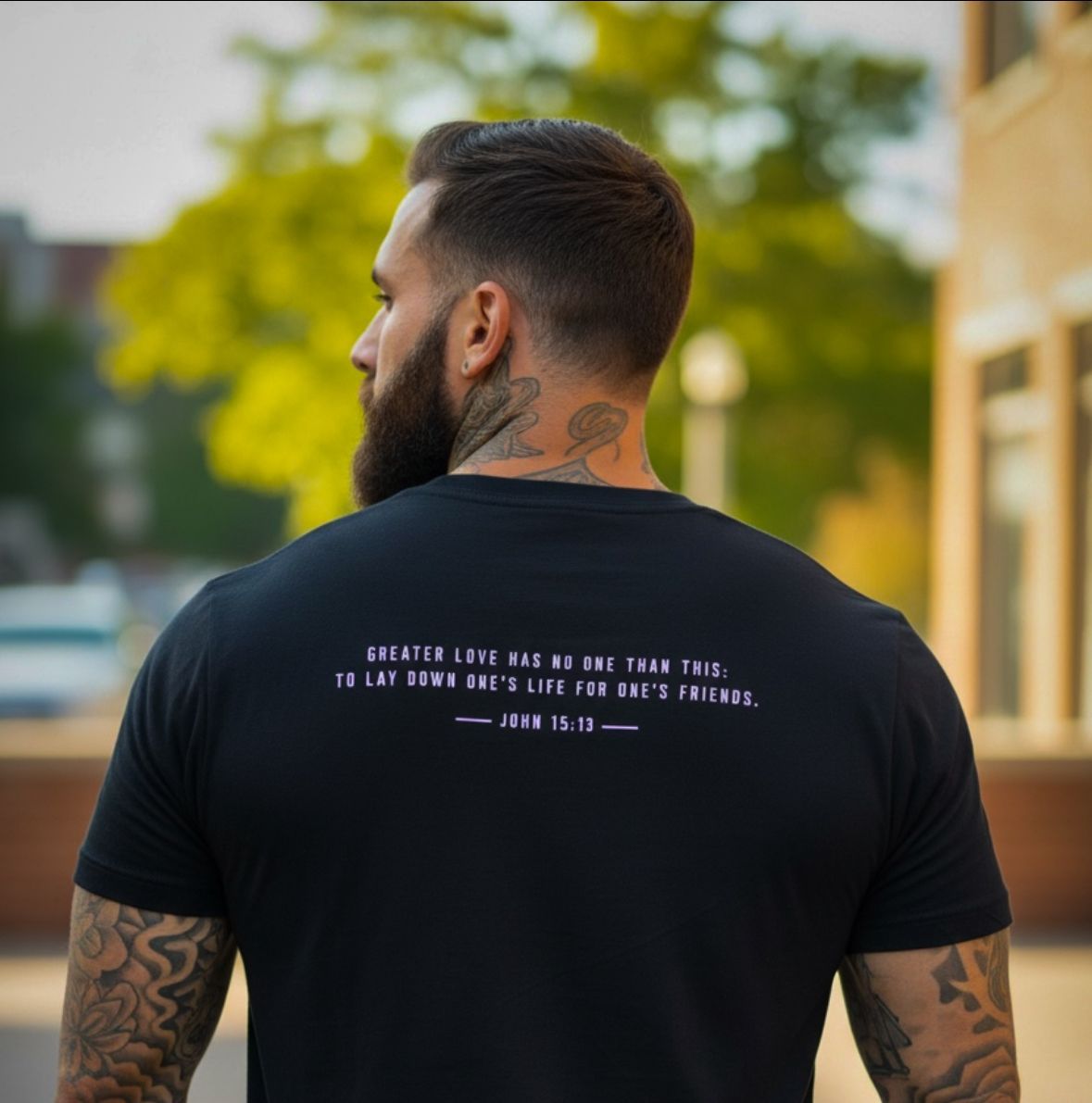 WARRIOR'S BIBLE TEE (JOHN 15:13)