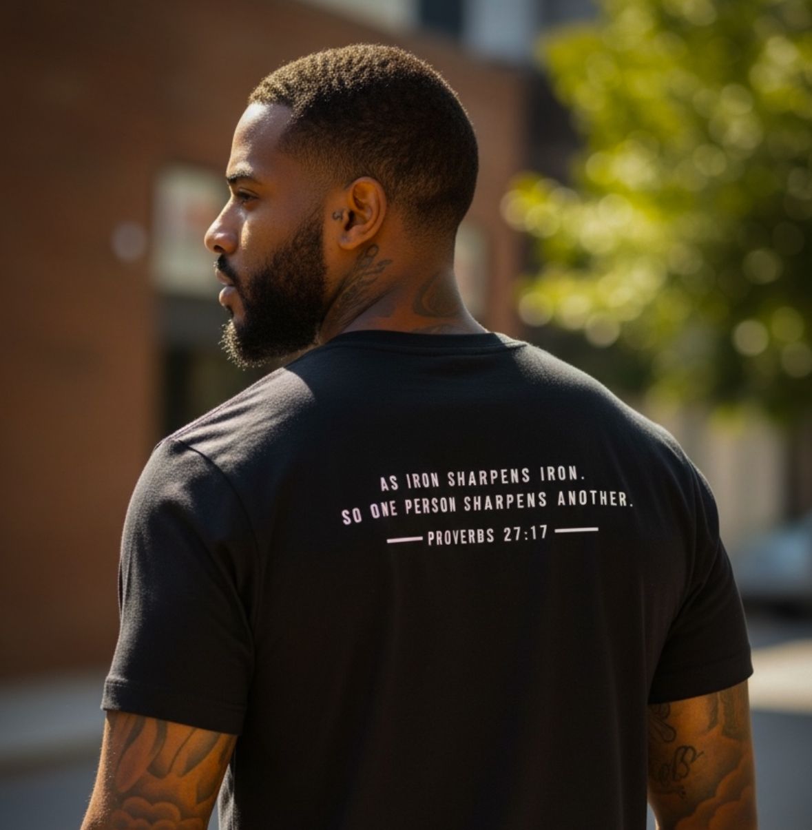 WARRIOR'S BIBLE TEE (PROVERBS 27:17)