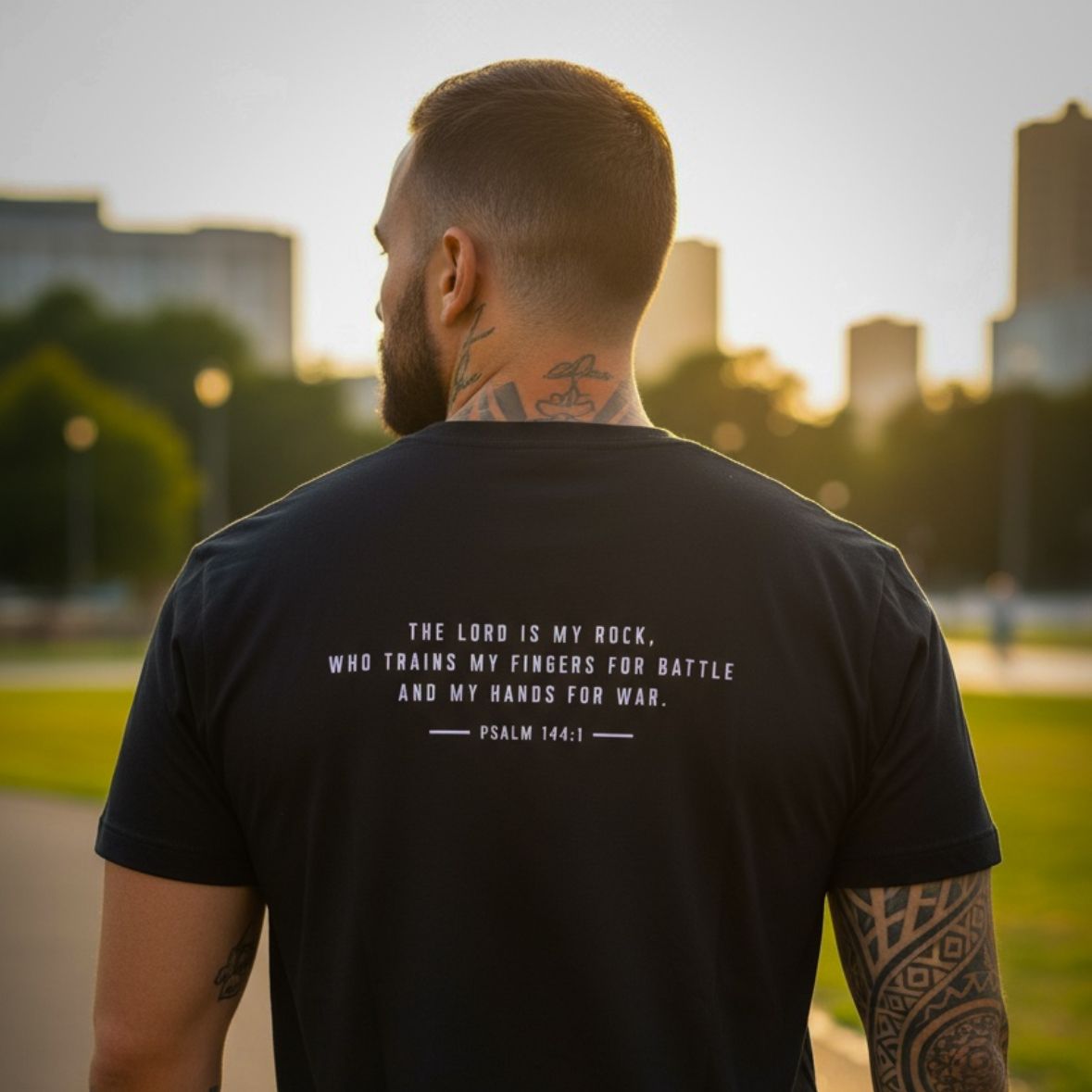 WARRIOR'S BIBLE TEE (PSALM 144:1)