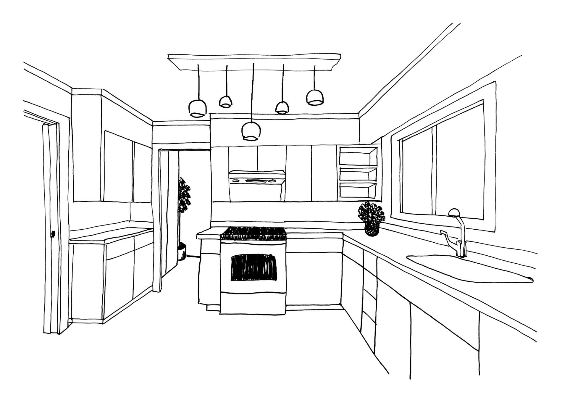 disegno cucina su misura