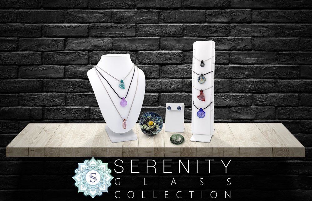 Merchandise store serenity glass collection