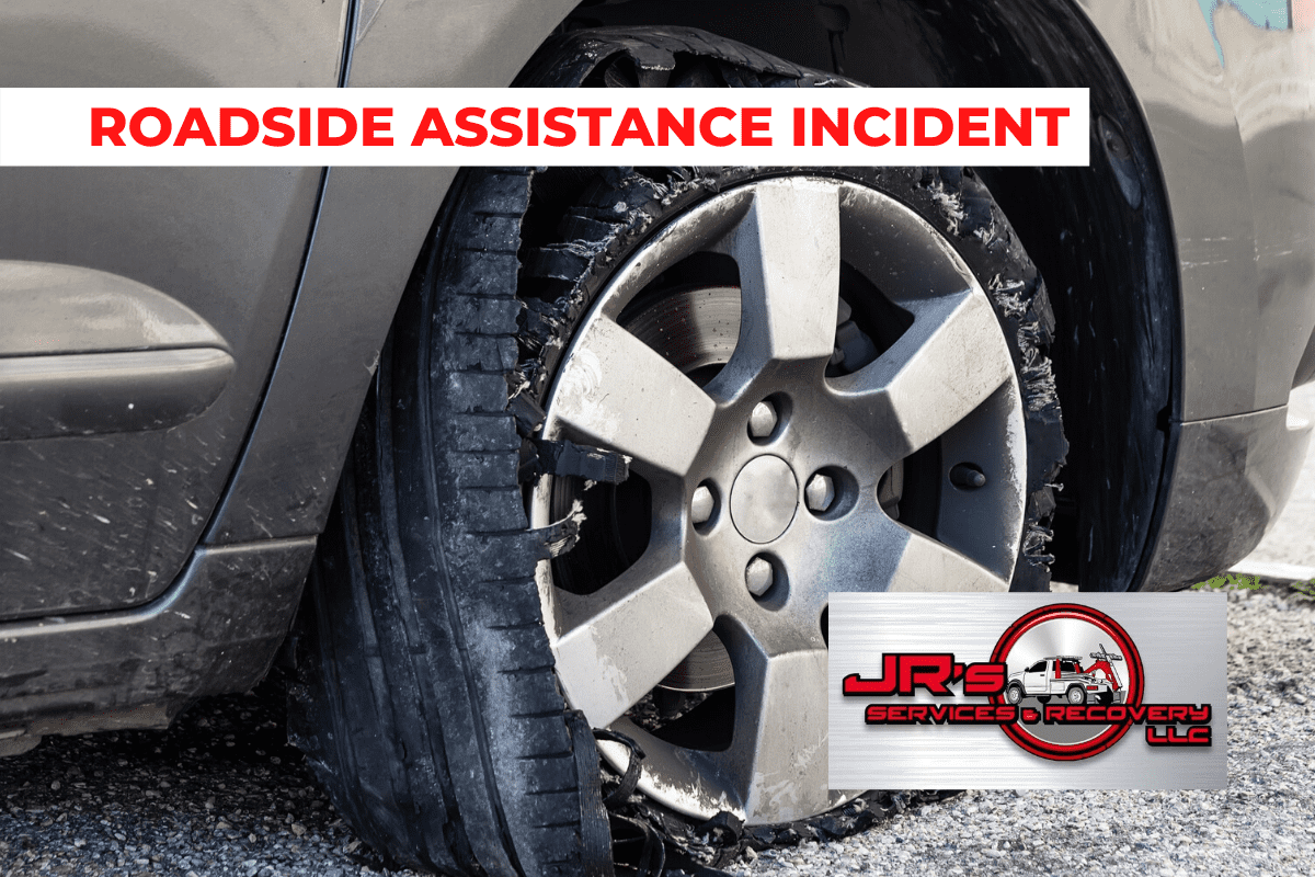 Tire Blowout Roadside Assistance Incident ─ Indianapolis, IN ─ JR’s Services & Recovery