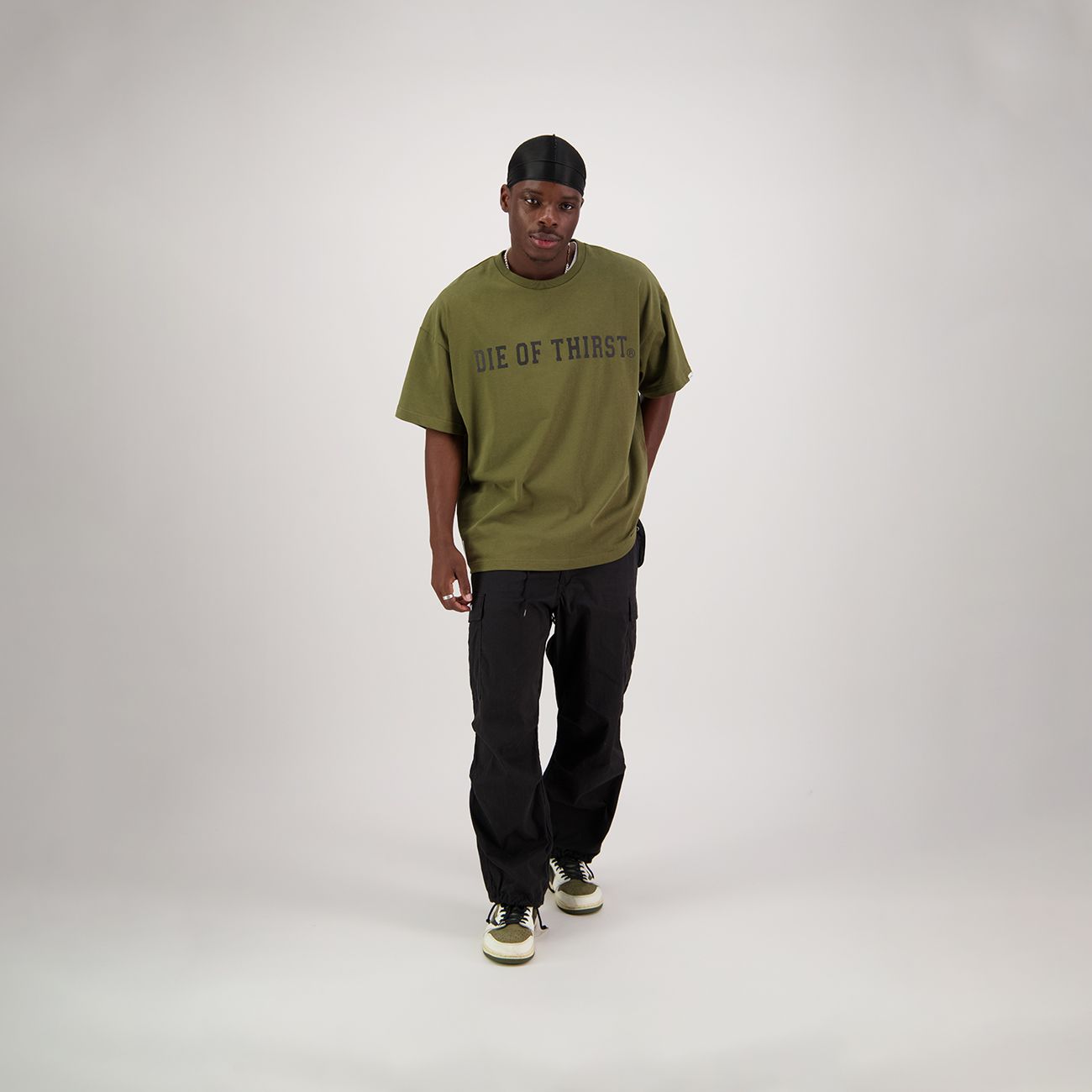 Olive green t-shirt with