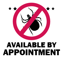 Red circle with a tick crossed out, stars above, 