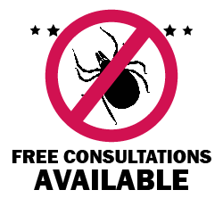 Tick with a red 