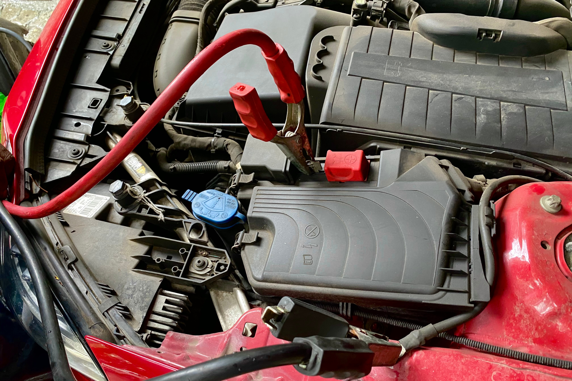 Jump-starting a car
