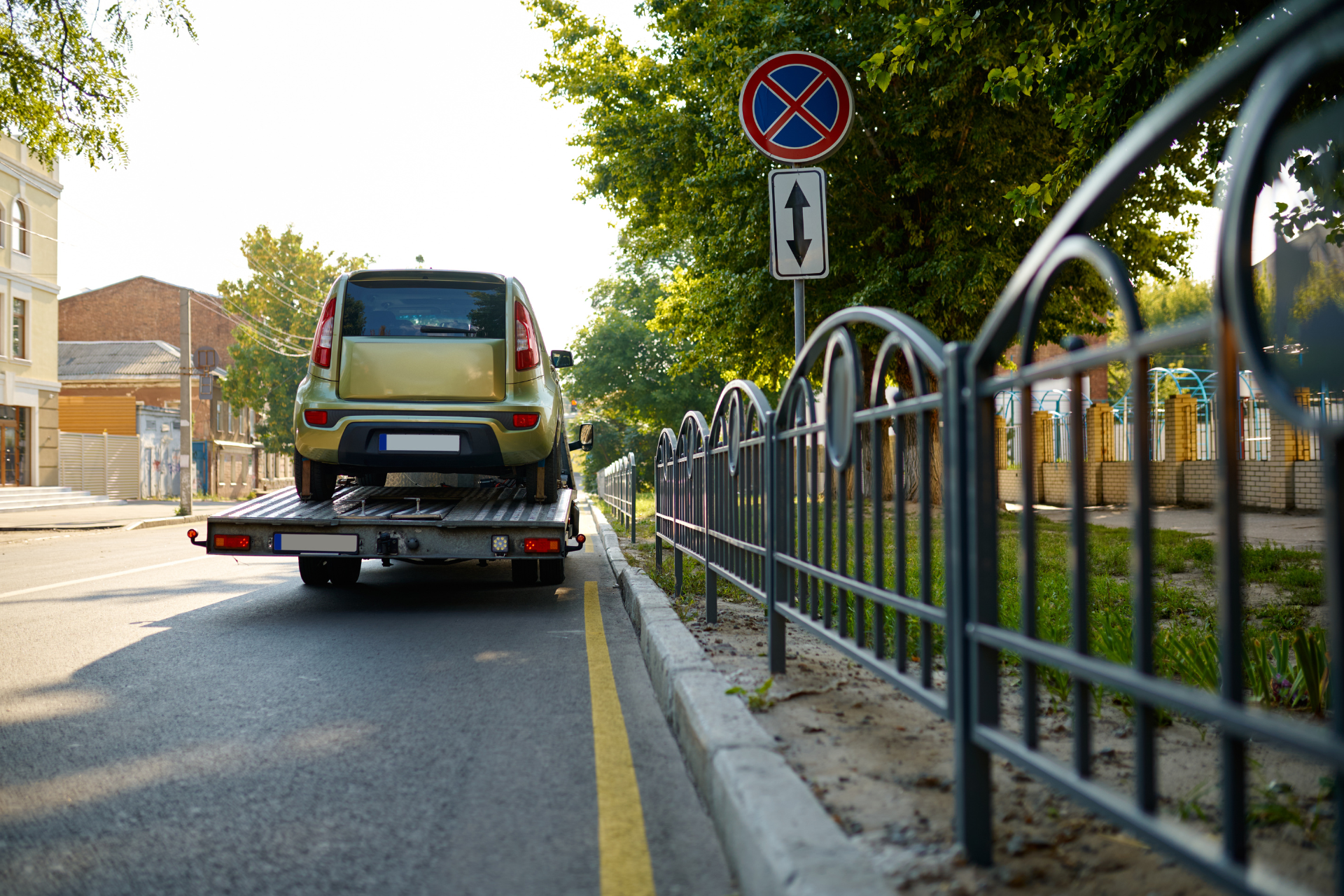 Towing for violating parking rules
