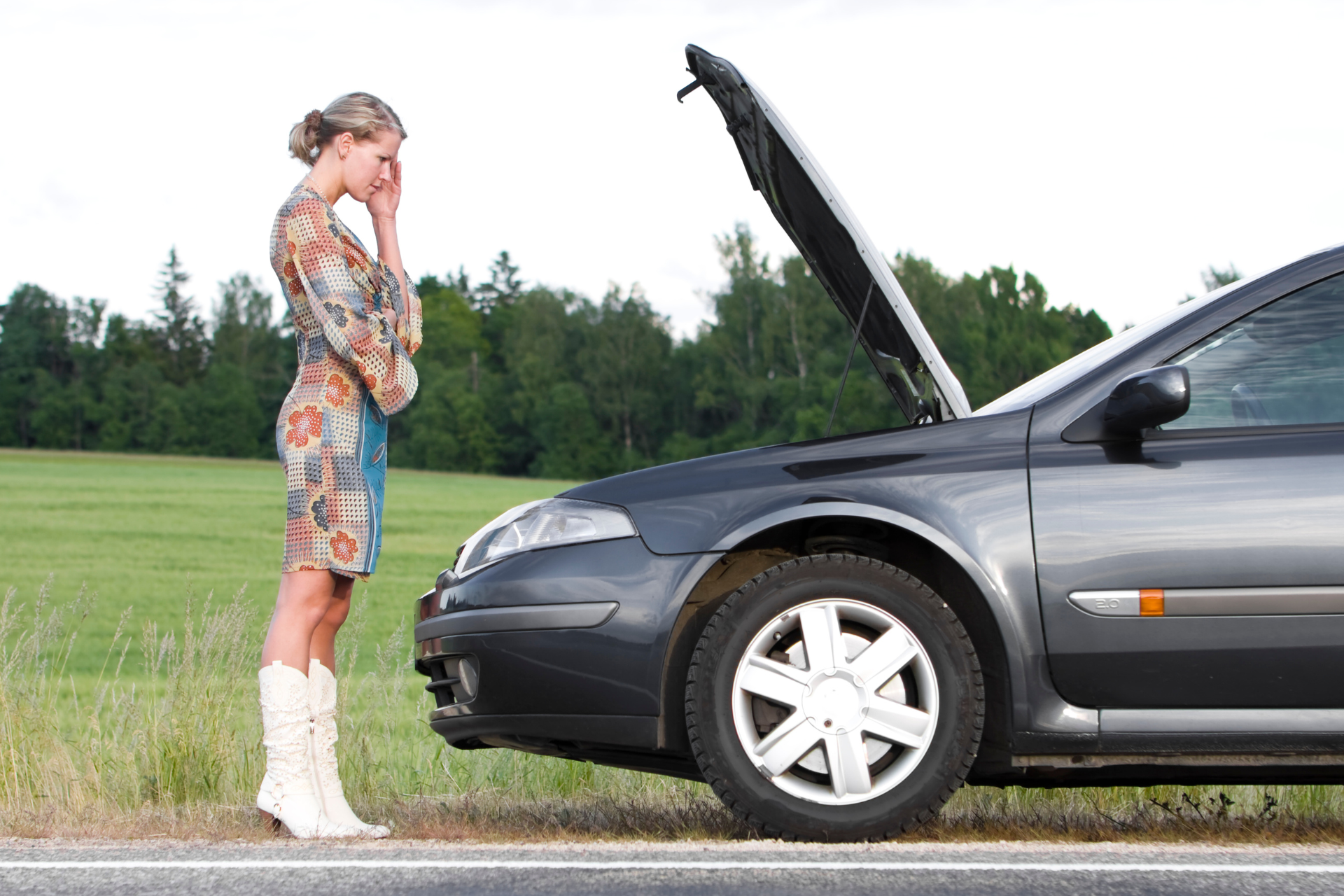 Car Break Down on the Highway