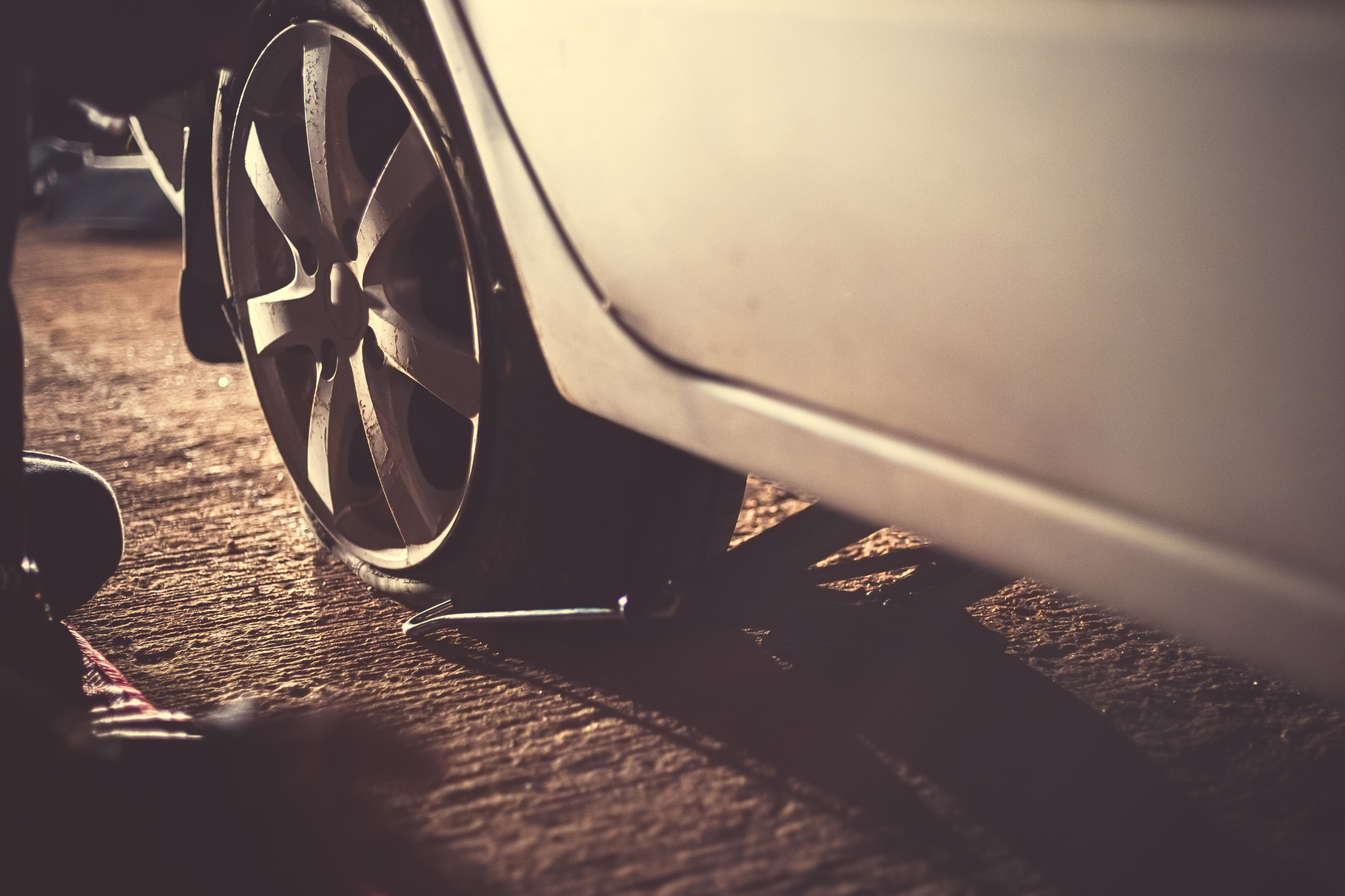 Flat Tire at Night