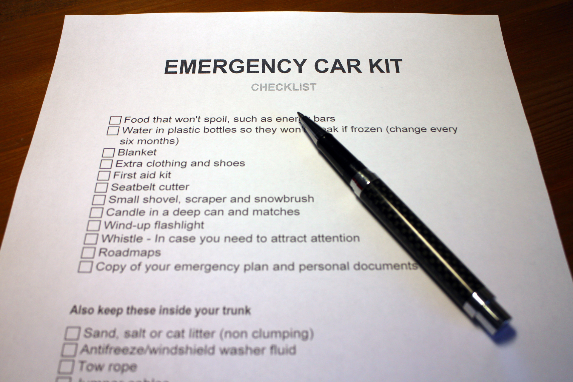 Emergency Car Kit