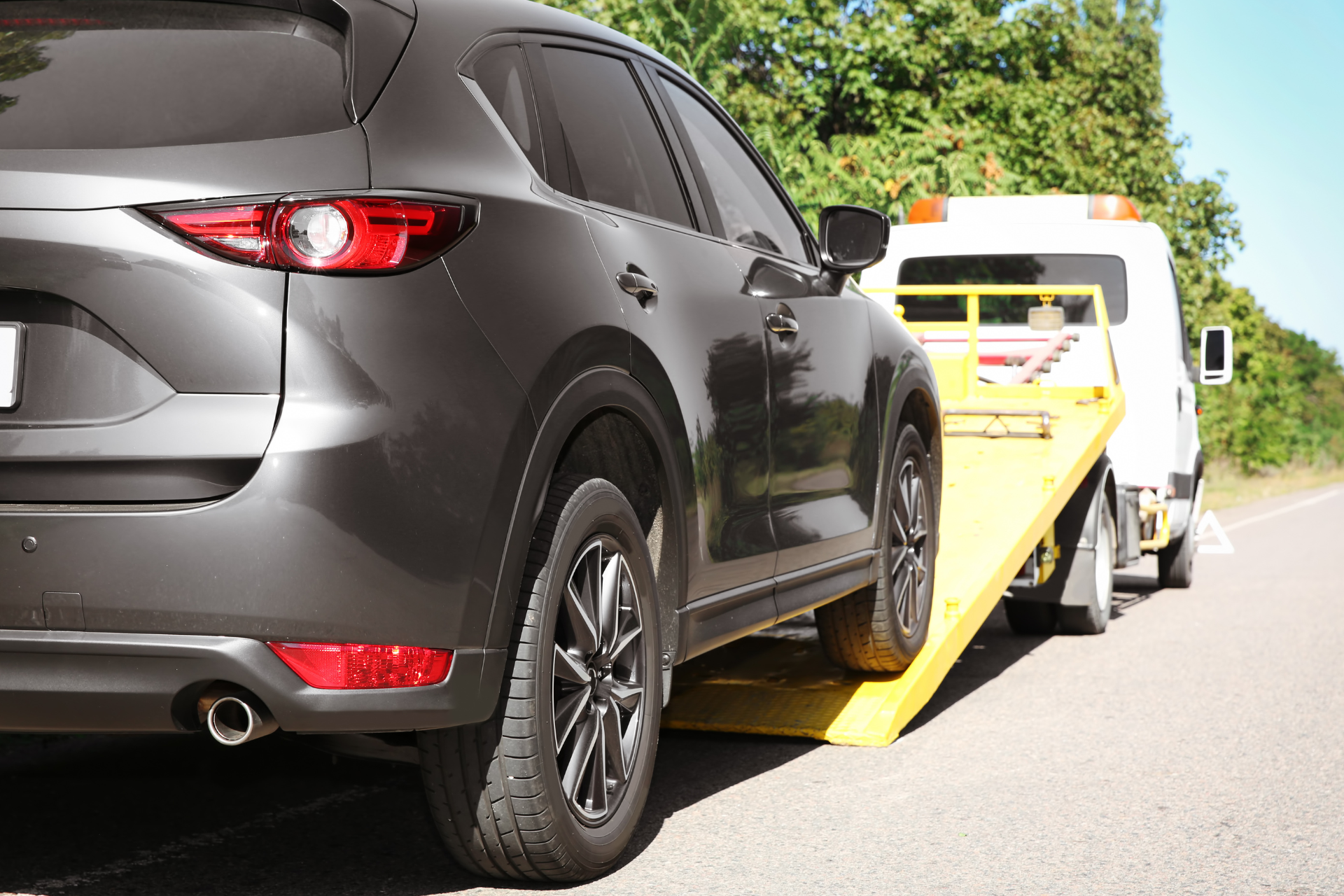 Vehicle Being Towed