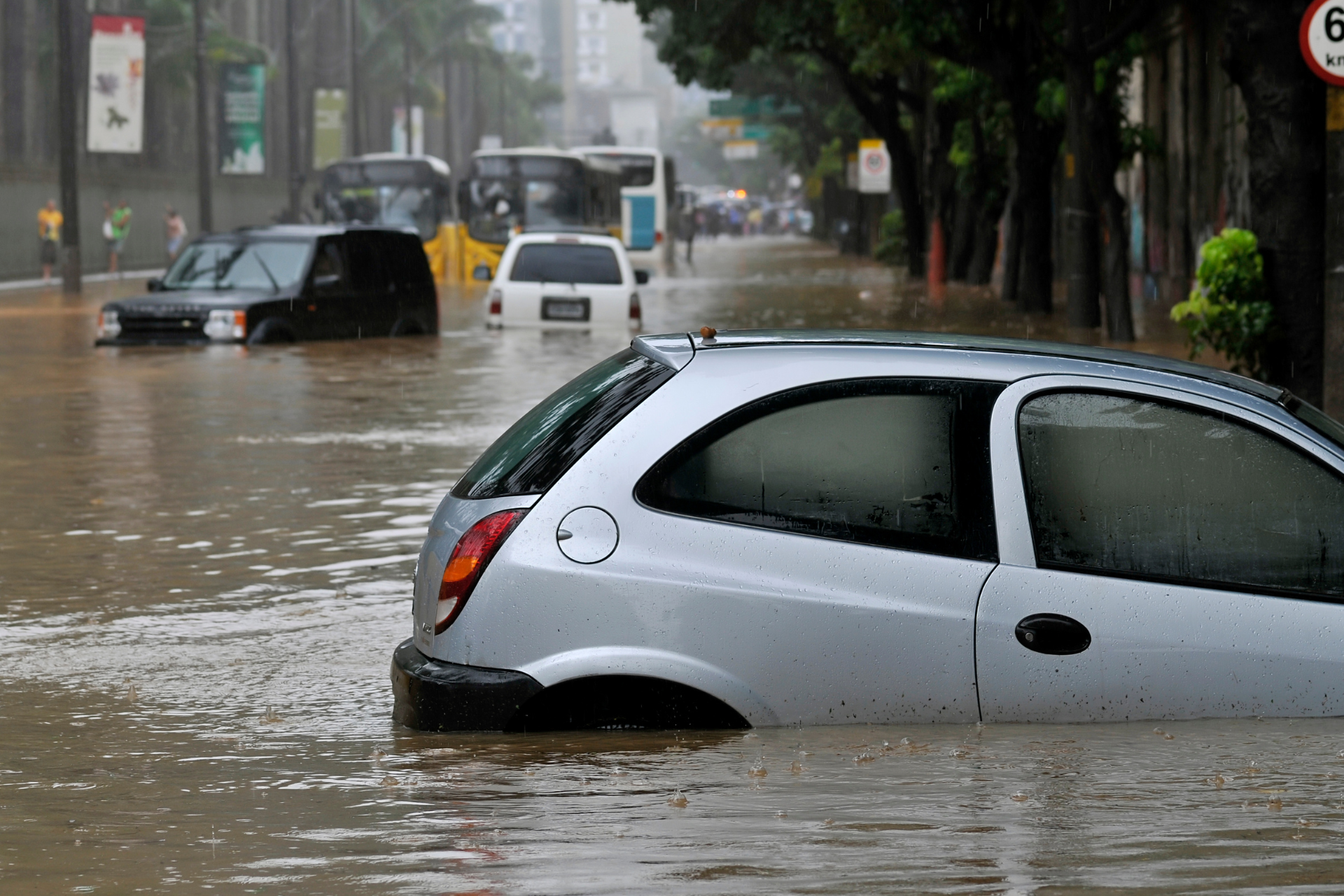 Flooded Roads and Stuck Cars