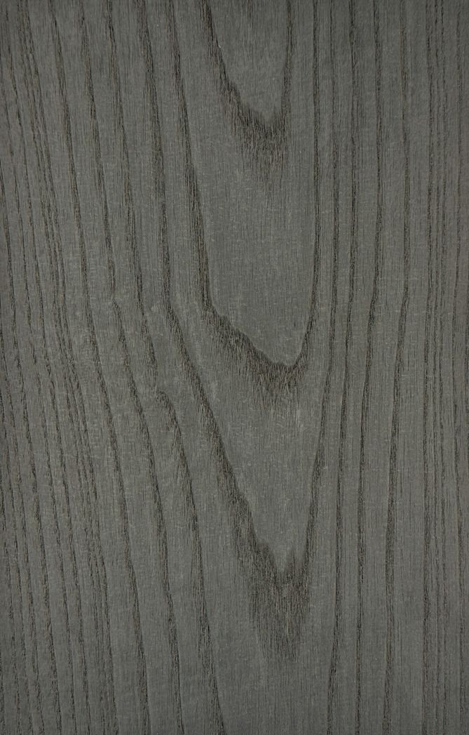 Black stained dyed ash veneered MDF or plywood grey