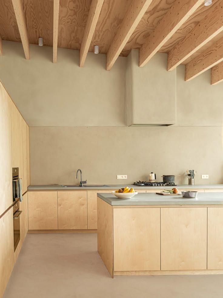 birch plywood kitchen