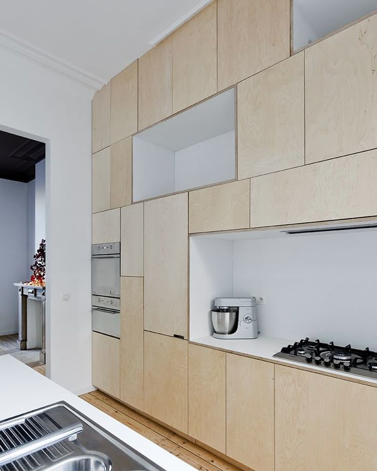 birch plywood kitchens