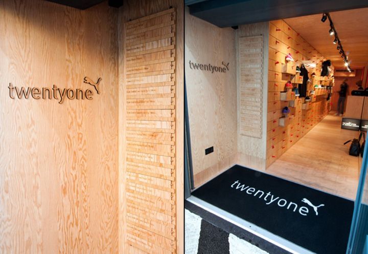 Douglas Fir Plywood used for retail wall lining