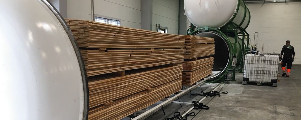 Fire Treated Timber Vacuum Impregnation Contra-Burn