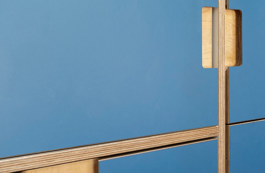 Blue Laminated Plywood cupboards