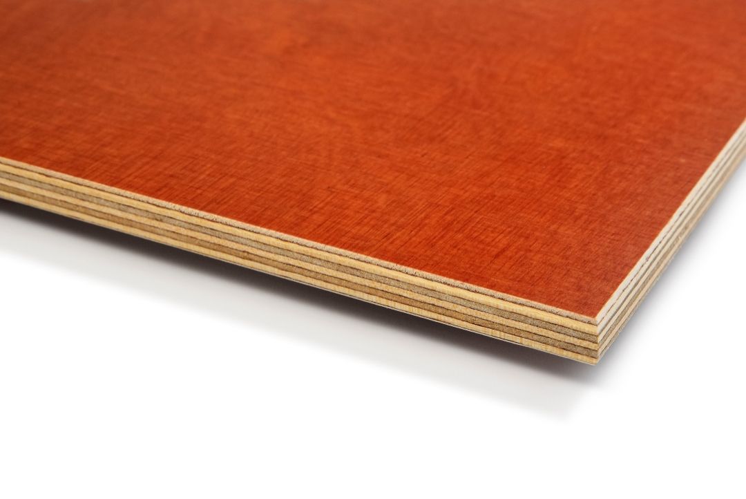 Smooth phenol plywood in light brown