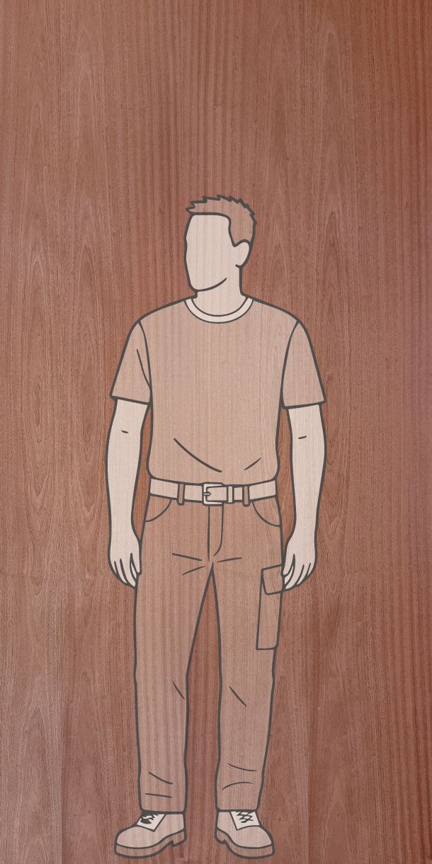 Sapele Crown Cut Veneer on MDF 8x4