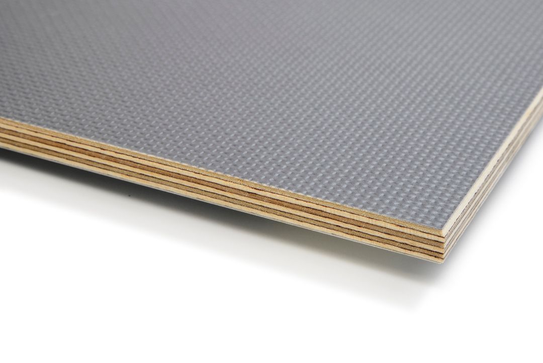 Smooth mesh plywood in silver dark grey