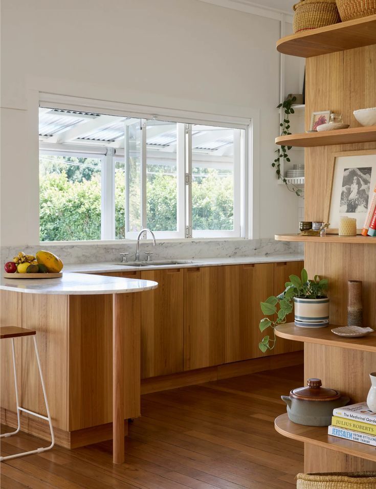 Beech kitchen panels