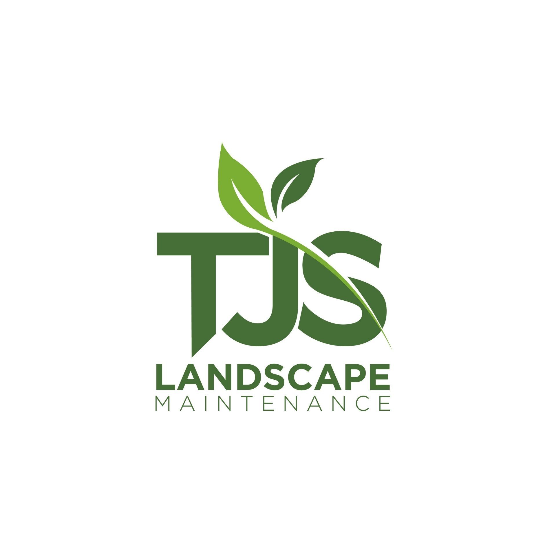 A logo for a company called tjs landscape maintenance