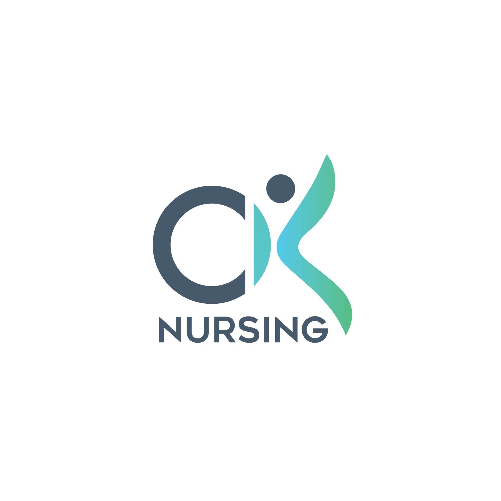 A logo for a company called ck nursing