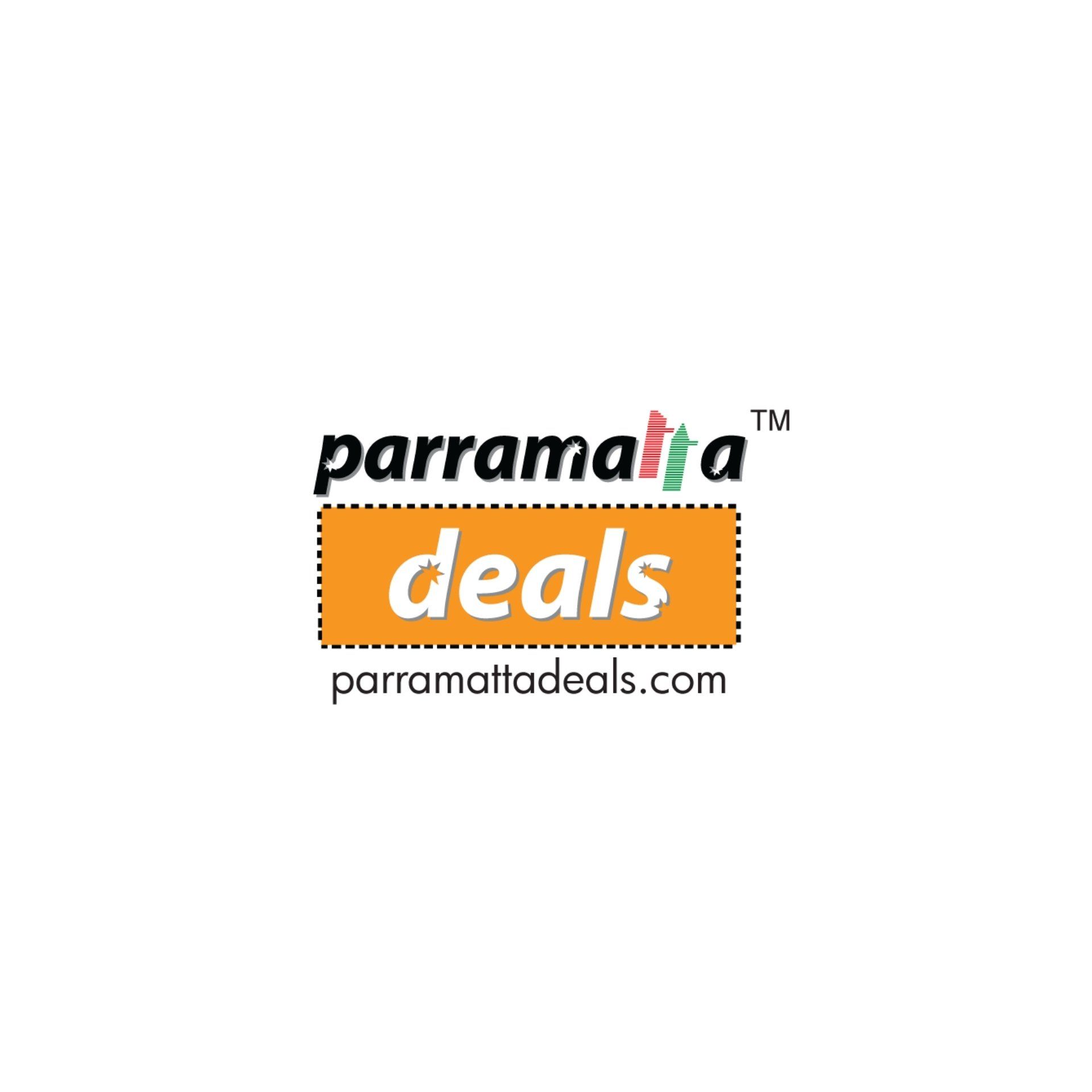A logo for parramatta deals is shown on a white background