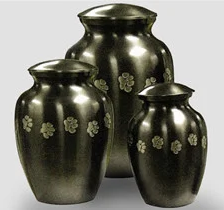 A selection of urns for pets