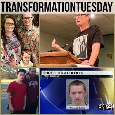 A collage of photos of a man standing at a podium giving a speech.